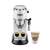 DeLonghi Dedica Style EC685W Espresso Machine, White, making espresso and cappuccino
