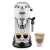 DeLonghi Dedica Style EC685W Espresso Machine, White, making espresso and cappuccino