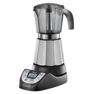 DeLonghi EMKP 63 B Alicia Plus 450W 0,7 l Display LCD Cafetiera electrica, negru-otel inoxidabil