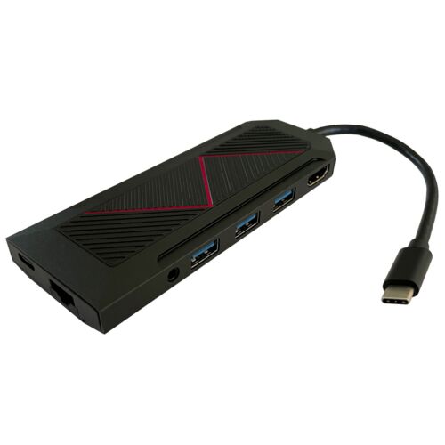 Hub USB-C LC Power LC-HUB-C-MULTI-6-RGB z portami USB-A, HDMI i czytnikiem kart