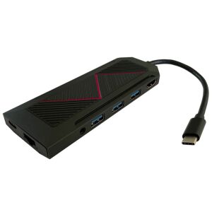 LC Power LC-HUB-C-MULTI-6-RGB USB-C Hub with USB-A, HDMI, and Card Reader Ports - USB Hub