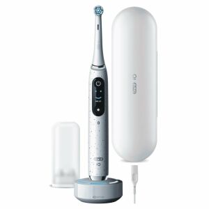 Oral-B iO10 Stardust White electric toothbrush with charging station and travel case - Mouth shower and Electric toothbrush