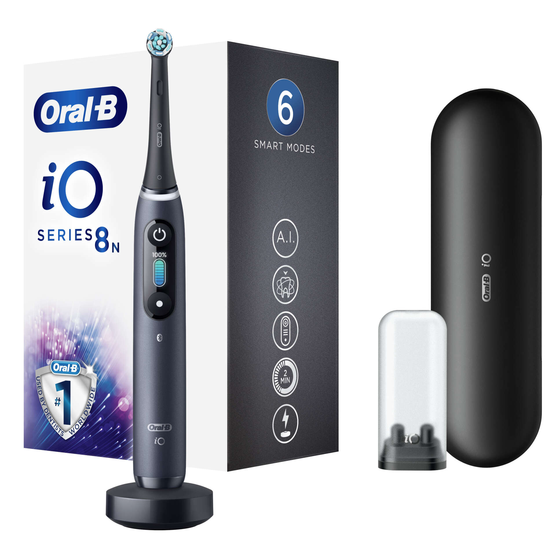 Oral-B iO8 Elektromos Fogkefe, Fekete