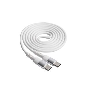 Coiled Akyga AK-USB-40 White USB-C Cable for Fast Charging - Data Cable