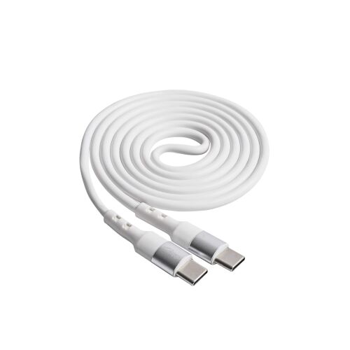 Coiled Akyga AK-USB-40 White USB-C Cable for Fast Charging