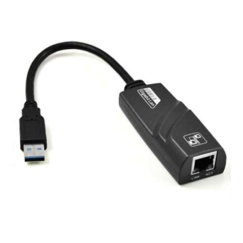 Akyga AK-AD-31 USB 3.0 to RJ45 adapter, black, network adapter, ethernet adapter, usb to ethernet adapter