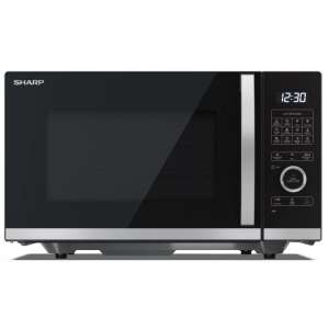 SHARP YC-QG234AEB 23L, Mikrowelle ohne Drehteller, flache Bodenplatte, mit Grill