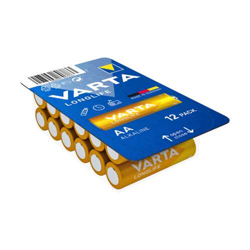 Varta Longlife AA alkáli elemek, 12 db-os csomag - Elem