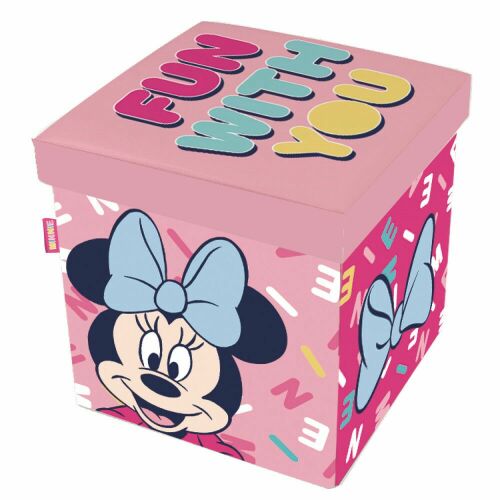 Disney Minnie Játéktároló Doboz - Ülőke - 30x30x30cm