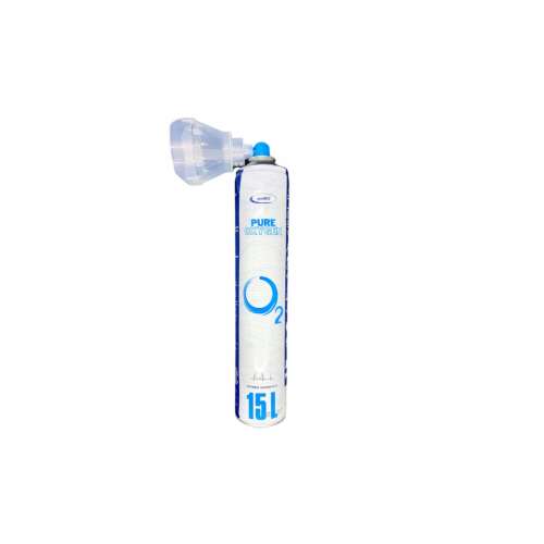 Pure Oxygen 15L hordozható oxigén palack applikátorral