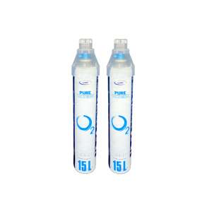 2db. kis méretű hordozható oxigén palack applikátorral (súly 200g) 55025152 Egészségügyi eszközök