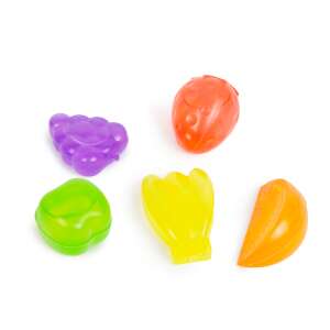Fruit shaped ice cube molds, set of 5, grape, strawberry, apple, lemon, orange - Ice cube tray