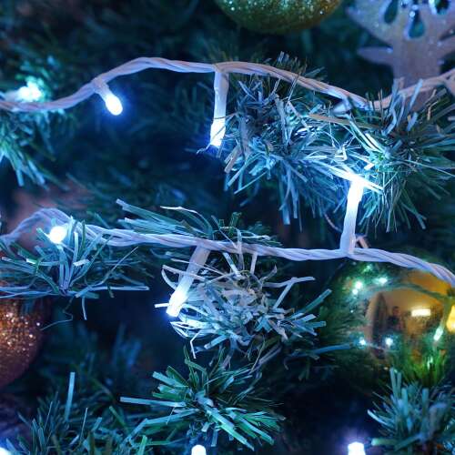 DL Combo stringable outdoor Christmas lights, cool white, 200pcs LED, without power adapter