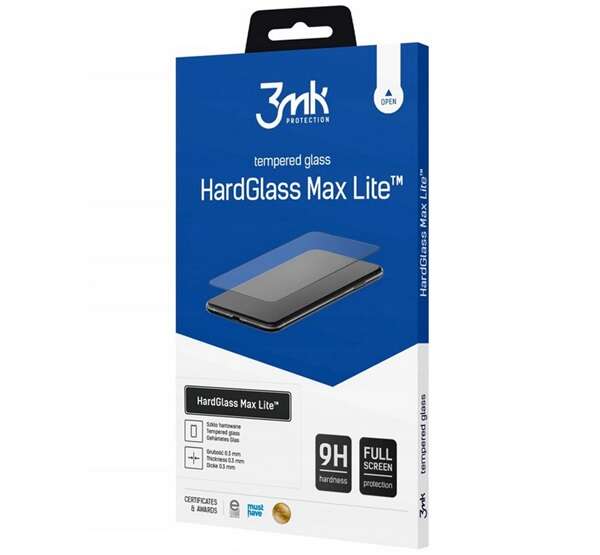 3MK HARD GLASS MAX LITE képernyővédő üveg (3D full cover, íves, u...