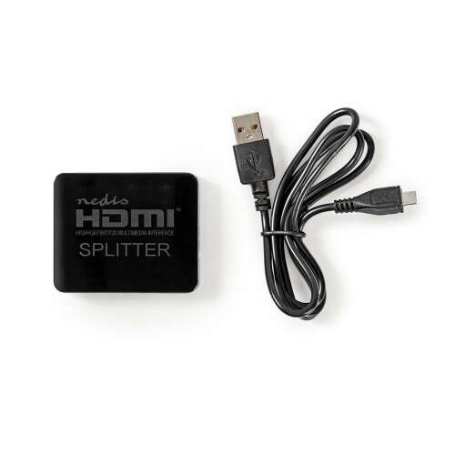 HDMI™ Splitter | 2-Port | HDMI™ Input | 2x HDMI™ Output | 4K@30Hz | 2.25 Gbps | ABS/PVC | Black | Pepita.com
