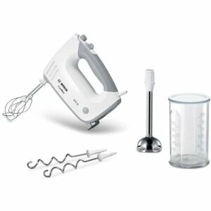 Bosch MFQ36470 ErgoMixx Hand Mixer with accessories: whisk, dough hooks, blender foot, measuring cup - Kitchen & dining