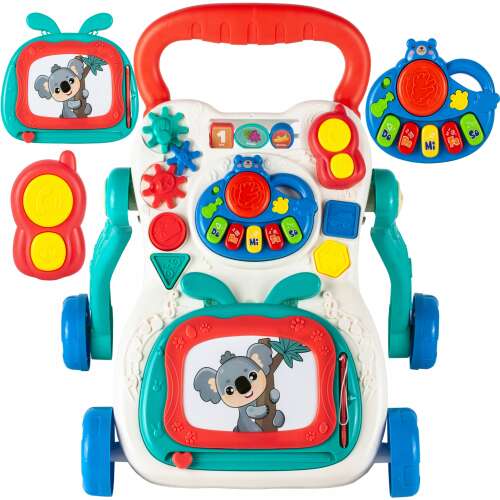 MalPlay Multifunktionaler Lauflernwagen mit abnehmbarem Spielzeug