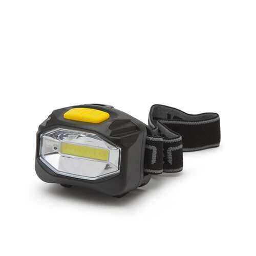 Phenom 18628 COB LED Headlamp, black headlamp with adjustable head, battery powered