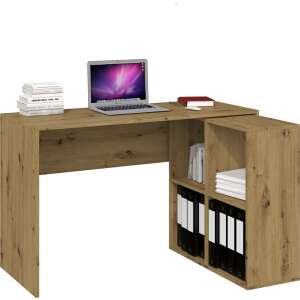 Plus Desk with Shelves - Artisan Oak finish - Desk