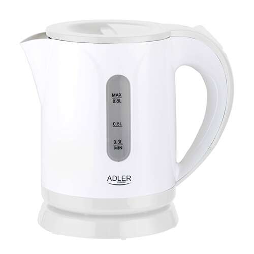 Adler AD1371w fehér elektromos vízforraló, 0,8L űrtartalommal