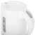 Adler AD1371w white electric kettle, 0.8L capacity, close-up of lid and button