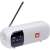 JBL Tuner 2 portable Bluetooth speaker with radio, white, front view