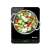 Girmi PI04 induction hob, black, 1 cooking zone, timer, digital display, in use, cooking vegetables