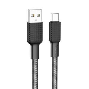 Cablu de încărcare și date Hoco X69 Jaeger USB la Type-C, negru - Cabluri USB
