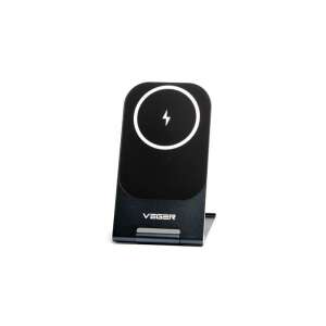 Veger Y56 wireless fast charging magnetic foldable bracket, black - Wireless Charger