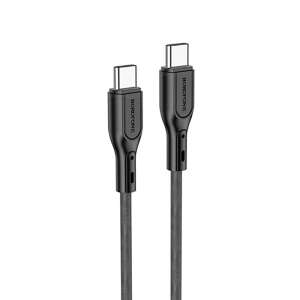 Kábel Borofone BX66 Wide Type-C do Type-C, rýchle nabíjanie 60W, dĺžka 1 meter, čierny - USB káble