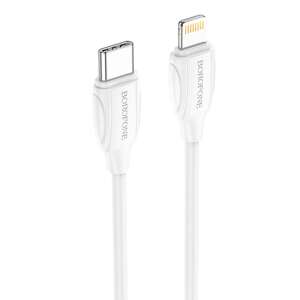Cablu Borofone BX19 USB-C la Lightning, alb - Cabluri Lightning