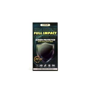 Karc és ütésálló fólia fekete kerettel iPhone 12/12 Pro Yooup Full Impact 49831616 