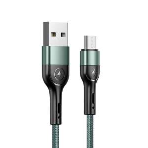Cablu de încărcare și date USAMS SJ450 U55 verde USB la Micro-USB - USAMS Cabluri USB
