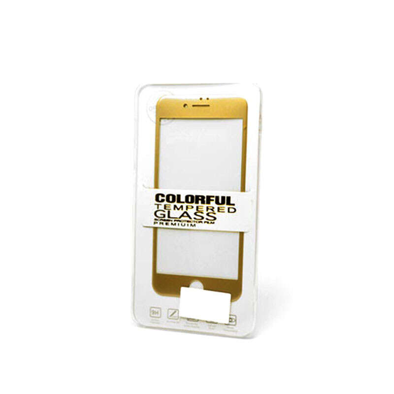 Karc és ütésálló fólia arany szélekkel iPhone 7 Colorful