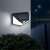 Phenom motion sensor solar light, 136 LED, black, wall mounted, outdoor lighting, installed on wall