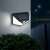 Phenom motion sensor solar light, 136 LED, black, wall mounted, outdoor lighting, installed on wall