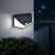 Phenom motion sensor solar light, 136 LED, black, wall mounted, outdoor lighting, installed on wall