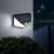 Phenom motion sensor solar light, 136 LED, black, wall mounted, outdoor lighting, installed on wall