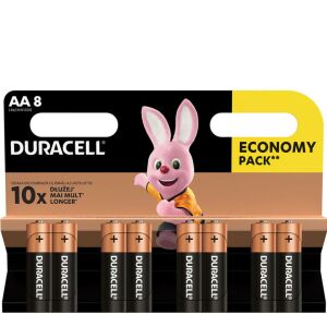 Duracell AA Elemek 8 darabos csomag, Tartós alkáli energia - Duracell Elem