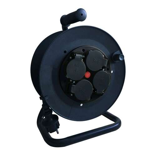Entac 35m cable reel extension cord with 4 sockets