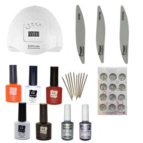 Meteor Gél lakk Kezdő szett - 54W UV/LED Lámpa