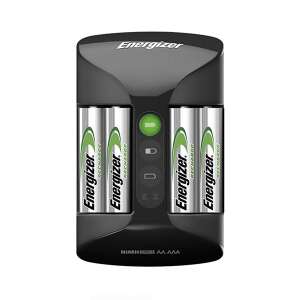 Ładowarka Energizer Pro do akumulatorów AA i AAA, czarna, z 4 bateriami w zestawie - Ładowarka