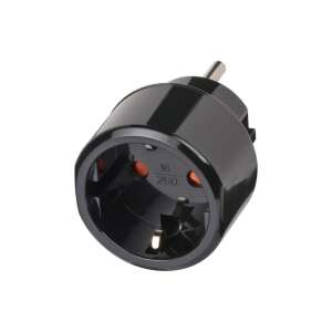 Brennenstuhl black travel adapter for connecting European plugs to US outlets - Network Adapter