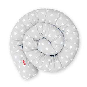 Scamp szürke csillagos rácsvédő, 300cm hosszú, védi a babát a rácsrudaktól - Scamp