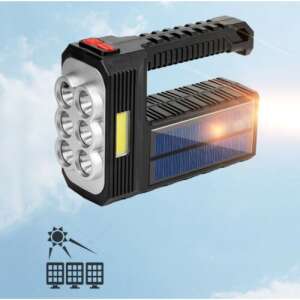 Solarbetriebene wiederaufladbare Taschenlampe mit mehreren LED-Leuchten, perfekt für Camping, Angeln und Outdoor-Aktivitäten - Taschenlampen & Stirnlampen