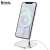 Hoco CW32 Magnetic Wireless Fast Charger Stand for iPhone 12 and 13 Series, Silver, in use