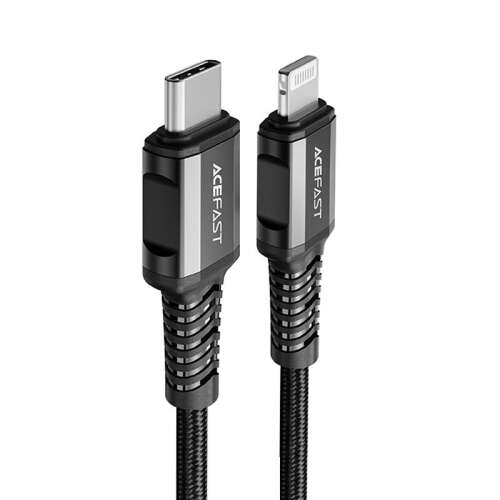 Cablu Acefast C1-01 USB-C la Lightning, încărcare rapidă 30W, 1,2m, negru