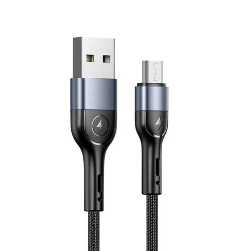 Cablu de încărcare și date USAMS SJ450 U55 negru USB la Micro USB, 2A, 1 metru