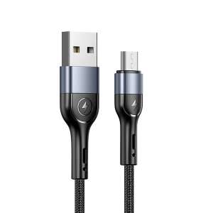 USAMS SJ450 U55 schwarzes USB-auf-Micro-USB-Lade- und Datenkabel, 2A, 1 Meter - USAMS USB-Kabel