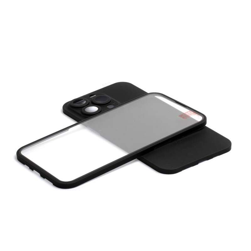 360 Full Body iPhone 12 Pro 6.1 TPU Tok + Üvegfólia Fekete